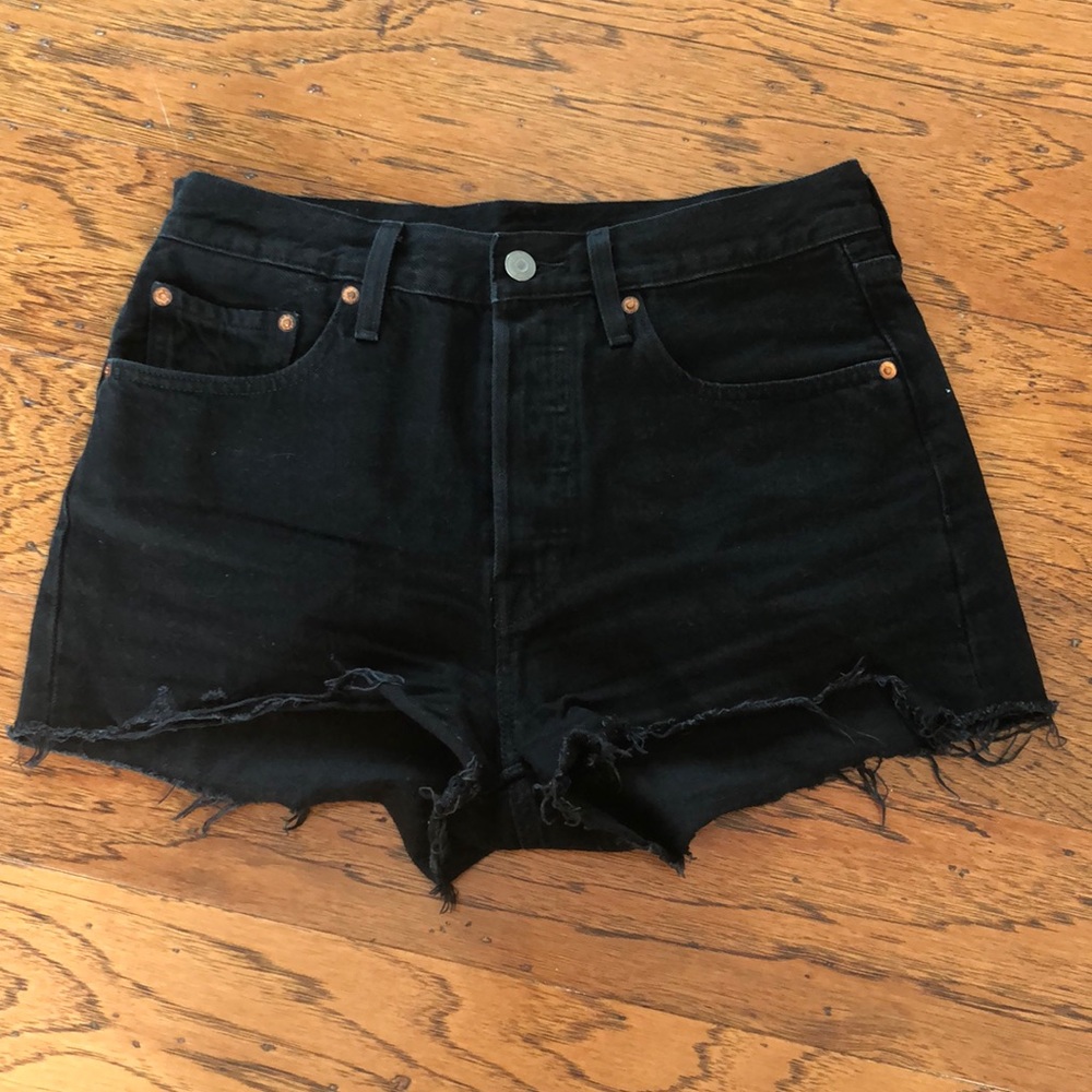 Levi’s high waisted jean shorts!